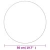 vidaXL Wandspiegel rond 50 cm glas