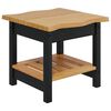 VidaXL Bijzettafel EKAI Zwart 50 x 50 x 45,5 cm Massief grenenhout