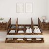 vidaXL Opbergbedframe met lade Gerookt eiken 180 cm Bewerkt hout