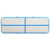 vidaXL Gymnastiekmat met pomp opblaasbaar 300x100x15 cm PVC blauw