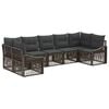 vidaXL Tuinbankenset 7 st 7-Aantal zitplaatsen Grijs poly rattan