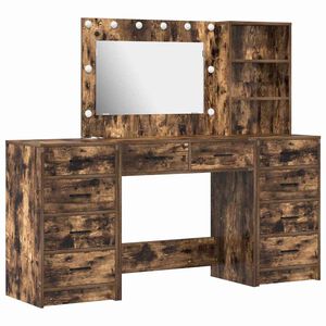vidaXL Plafondtafel 3 st Gerookt eiken 78,5 x 41 x 135 cm Bewerkt hout