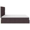 vidaXL Ottoman bed met matrassen en LED's 180x200cm stof donkerbruin