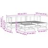vidaXL Tuin loungeset 5 pcs Waskleur Bruin Massief grenenhout