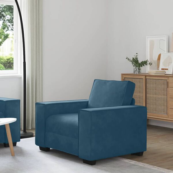 vidaXL Sofastoel Blauw 100x78x84 cm Fluweel