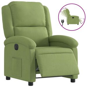 vidaXL Fauteuil elektrisch verstelbaar fluweel lichtgroen