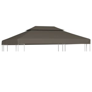 vidaXL Prieeldak 2-laags 4x3m 310 g/m&sup2; taupe