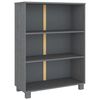 vidaXL Boekenkast HAMAR 85x35x112 cm massief grenenhout donkergrijs
