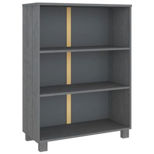 vidaXL Boekenkast HAMAR 85x35x112 cm massief grenenhout donkergrijs