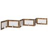 vidaXL Opvouwbaar hondenhek met standaards 6 st Gerookt eiken 602 cm