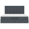 vidaXL Ottoman bed met matrassen en LED's 160x200cm fluweel