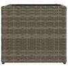 vidaXL Plantenbakken 2 st 36x30x32 cm poly rattan grijs