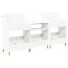 vidaXL Media Planken Set 3 st Wit 212 x 46 x 112 cm Bewerkt hout