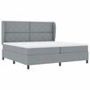 vidaXL Boxspring bed met matras Lichtgrijs 200 x 200 cm Stof