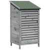 vidaXL Tuinschuur met dak Grijs 59 x 56 x 113,5 cm Massief Vurenhout