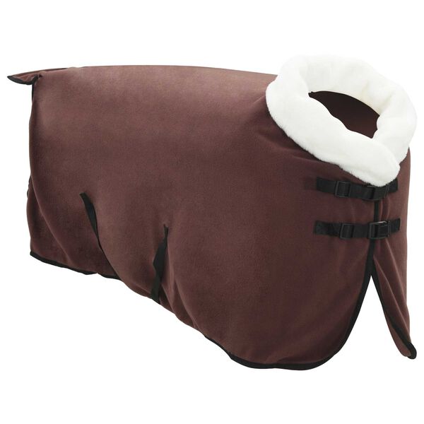 vidaXL Paardendeken Volledig Donkerbruin 105 cm Polar fleece