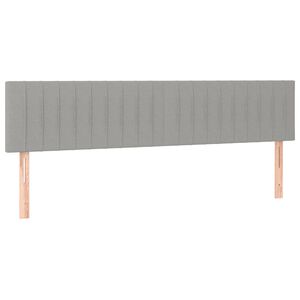 vidaXL Hoofdborden 180x5x78/88 cm stof lichtgrijs