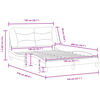 vidaXL Bedframe zonder matras "Hvar" kunstleer cappuccinokleurig 140x200 cm
