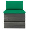 vidaXL 5-delige Loungeset met kussens pallet massief grenenhout