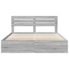 vidaXL Bedframe Grijs Sonoma 200 x 200 cm Massief grenenhout