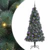 vidaXL Kunstkerstboom met verlichting en ballenset Groen 210 cm PET