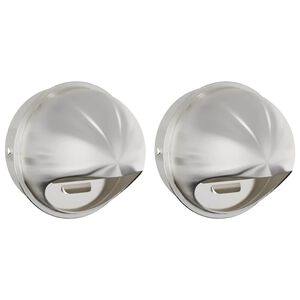 vidaXL Luchtventilatie roosters 2 st Zilver 200 mm Roestvrij staal