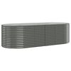 vidaXL Plantenbak 249x100x68 cm gegalvaniseerd staal grijs
