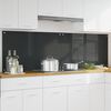 vidaXL Keuken Spatscherm 2 pcs Donkergrijs 100 x 60 cm gehard glas