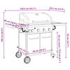 vidaXL Gasbarbecue met 5 branders gepoedercoat staal zwart