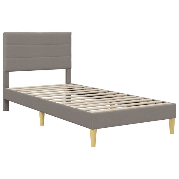 vidaXL Bedframe met hoofdeinde Taupe 80 x 200 cm Stof