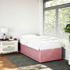 vidaXL Bedframe fluweel roze 90x200 cm
