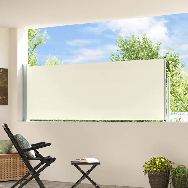 vidaXL Tuinscherm uittrekbaar 100x300 cm cr&egrave;me