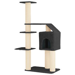 vidaXL Kattenboom met sisal krabpalen Donkergrijs 183 cm