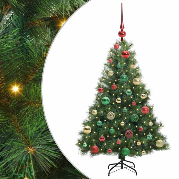 vidaXL Kunstkerstboom met 150 LED met standaard Groen 120 cm PE en PVC