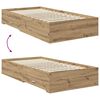 vidaXL Bedframe met lade met hoofdeinde met opslag Bewerkt hout