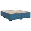 vidaXL Boxspring met matras fluweel donkerblauw 200x200 cm