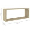 vidaXL Wandschappen kubus 6 st 60x15x23 cm bewerkt hout sonoma eiken