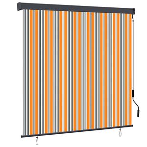vidaXL Rolgordijn Geel en Blauw 180 x 250 cm Stof en Aluminium
