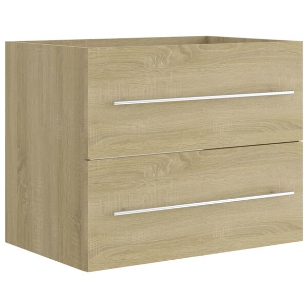 vidaXL Wastafelkast 60x38,5x48 cm bewerkt hout sonoma eikenkleurig