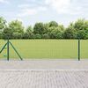 vidaXL Hecke met palen Groen 0.6 x 50 m Staal