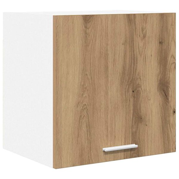 vidaXL Hangkast Ambachtelijke Eik en Wit 40 x 31 x 40 cm Bewerkt hout