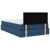 vidaXL Opbergbed met LED met matras met LED Blauw 120 x 200 cm Stof