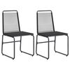 vidaXL Tuinstoelen 2 st Zwart Rattan