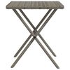 vidaXL Ligbedden 2 st met tafel poly rattan grijs