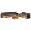 vidaXL Buiten bankenset 8 pcs Natuurlijk en Antraciet 79 x 79 x 37 cm