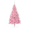 vidaXL Kunstmatig Voorverlicht Kerstboom met 300 LED Roze 180 cm PVC