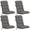 vidaXL 4-delige Hoogrug Kussen VIANEN 4 st 100% Polyester Grijs