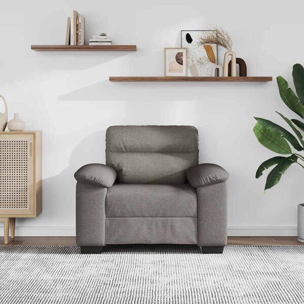 vidaXL Sofastoel Taupe 100x81x84 cm Stof