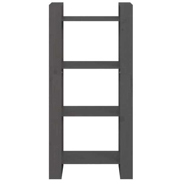 vidaXL Boekenkast/kamerscherm 60x35x125 cm massief hout grijs