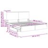 vidaXL Opslag bed met lade Sonoma Eiken 180 x 200 cm Bewerkt hout
